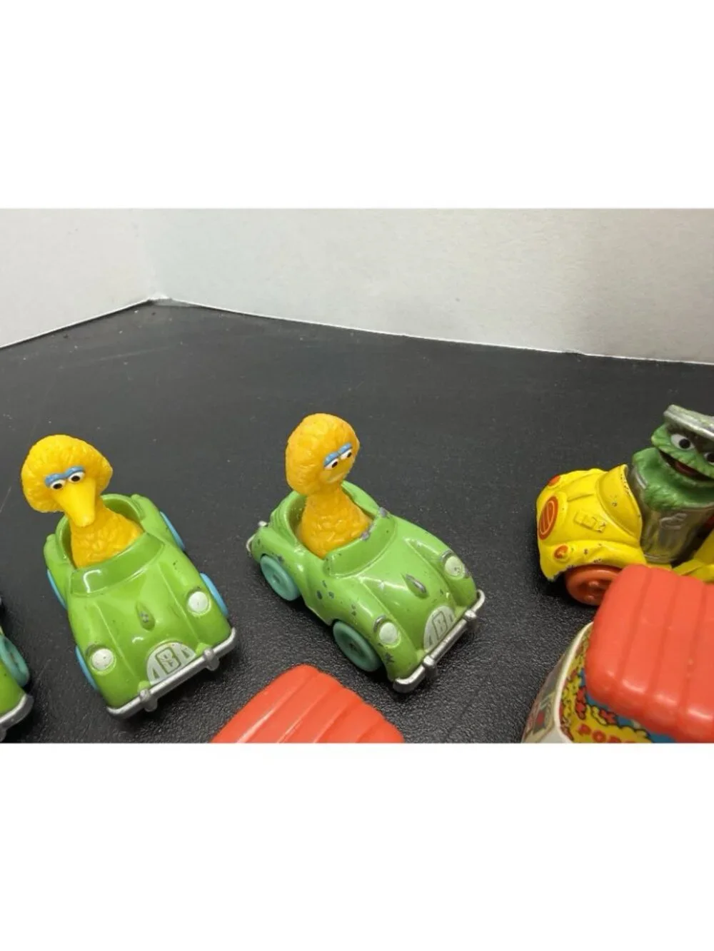 Vintage 1980s Sesame Street Diecast Cars Lot of 19 Big Bird Elmo Ernie Grover